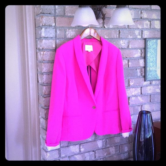 LOFT Jackets & Blazers - Loft Hot Pink Blazer Size L